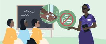 22-female educator school talking infectious dis