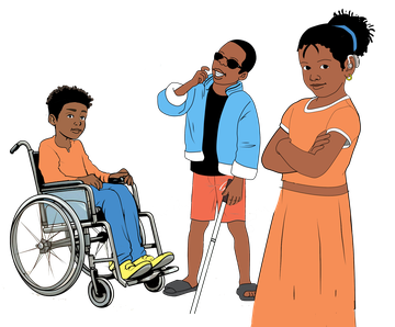 enfants divers types d'handicaps